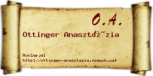 Ottinger Anasztázia névjegykártya